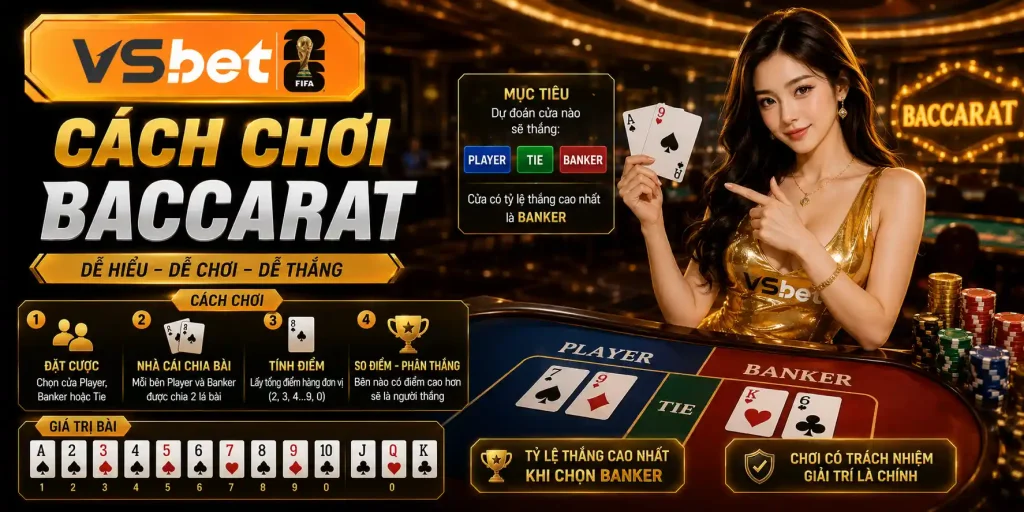 Hướng dẫn cách chơi baccarat