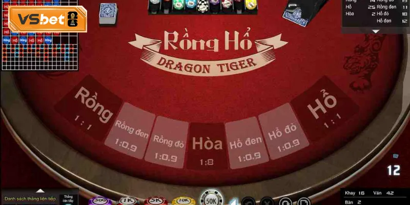 Chơi game đánh bài Rồng Hổ VSBET chỉ với 4 bước cơ bản